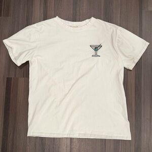 Comfort Colors White Tee with Martini Graphic